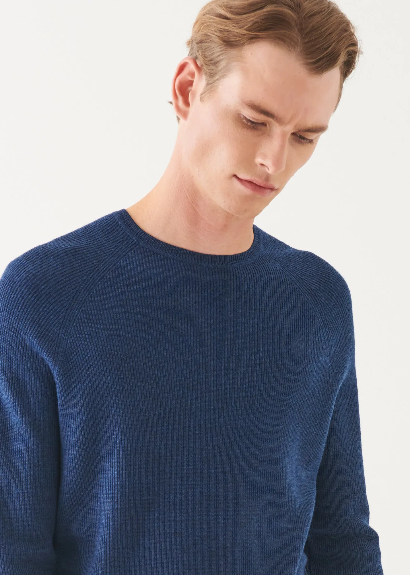 Merino Wool Ribbed Crewneck