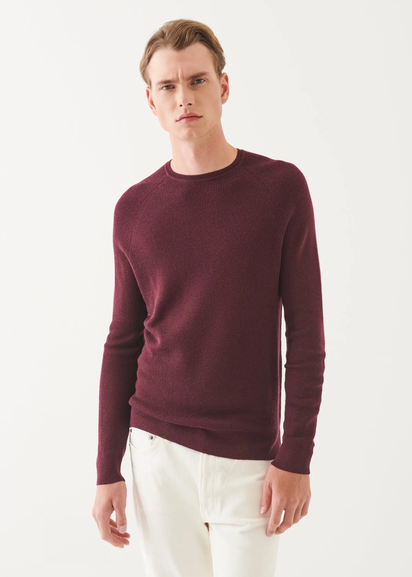 Merino Wool Ribbed Crewneck
