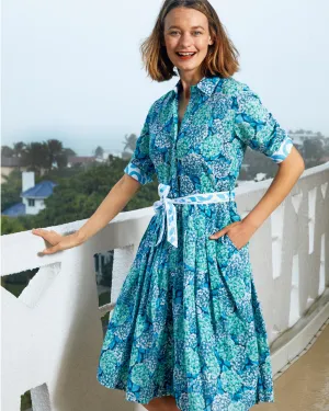 Mrs Maisel Dress - Blue Green Hydrangeas