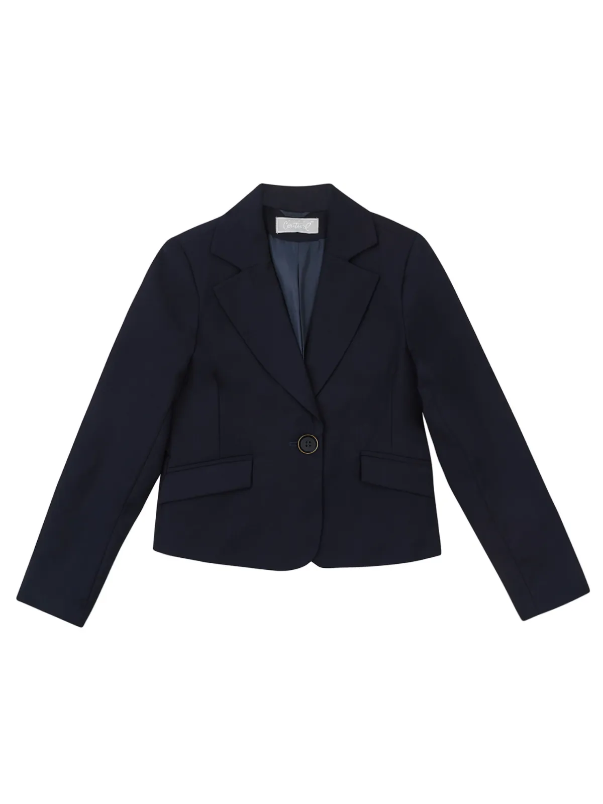 Navy Elegant Blazer by Kids Couture