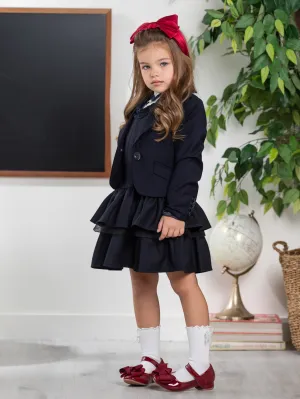 Navy Elegant Blazer by Kids Couture
