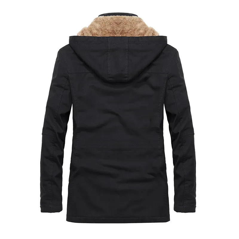 New Winter Jacket Men Thicken Warm fur Hooded Parka Coat Fleece Men's Jackets Outerwear Overcoats Size M~5XL Thick Warm Jacket