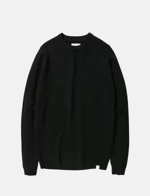 Norse Projects Sigfred Knit Sweatshirt (Wool) - Black