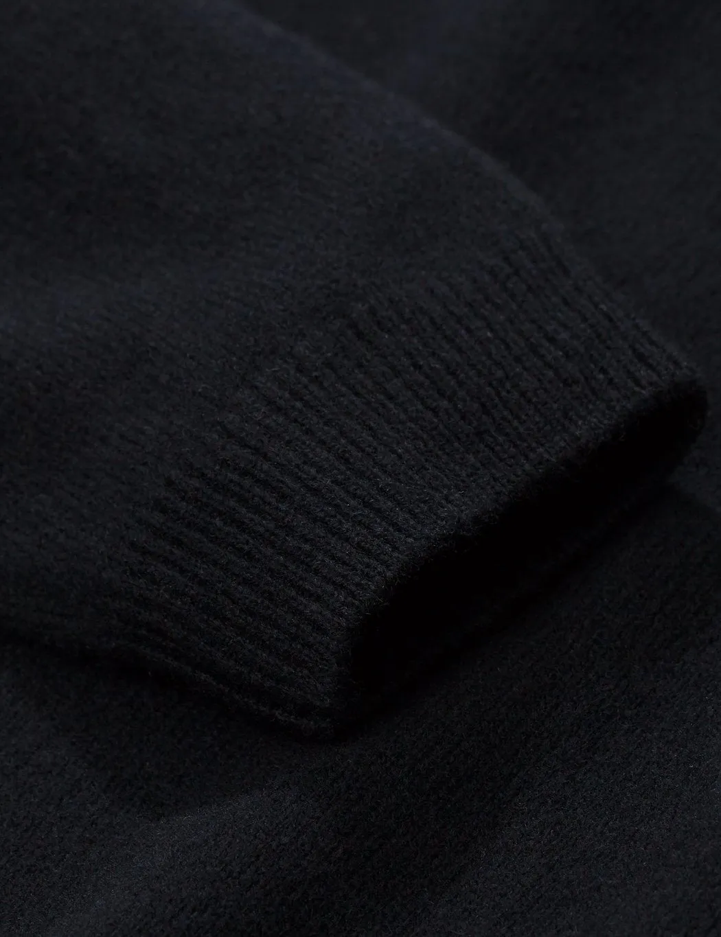 Norse Projects Sigfred Knit Sweatshirt (Wool) - Black