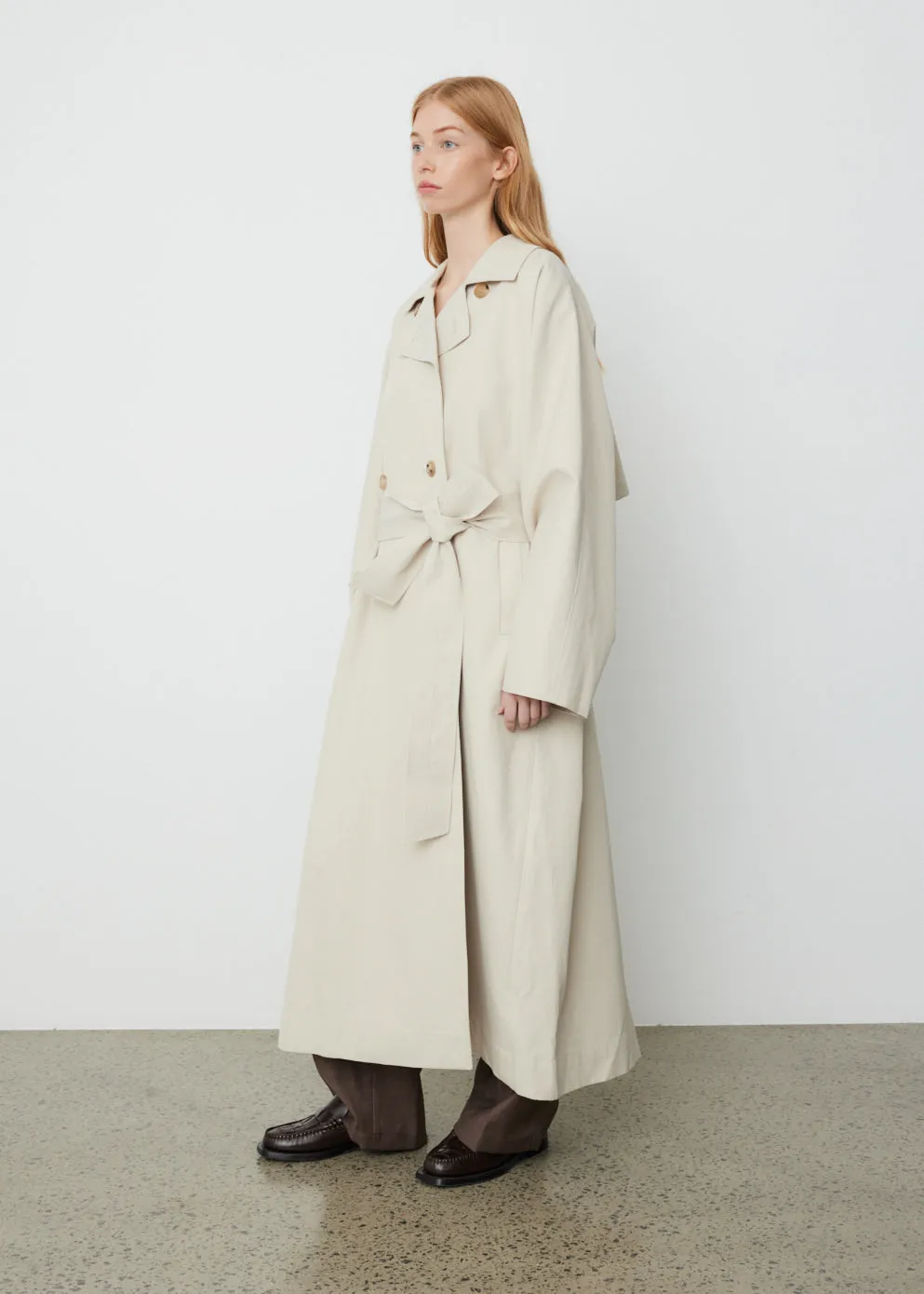 Raglan Sleeve Trench Coat