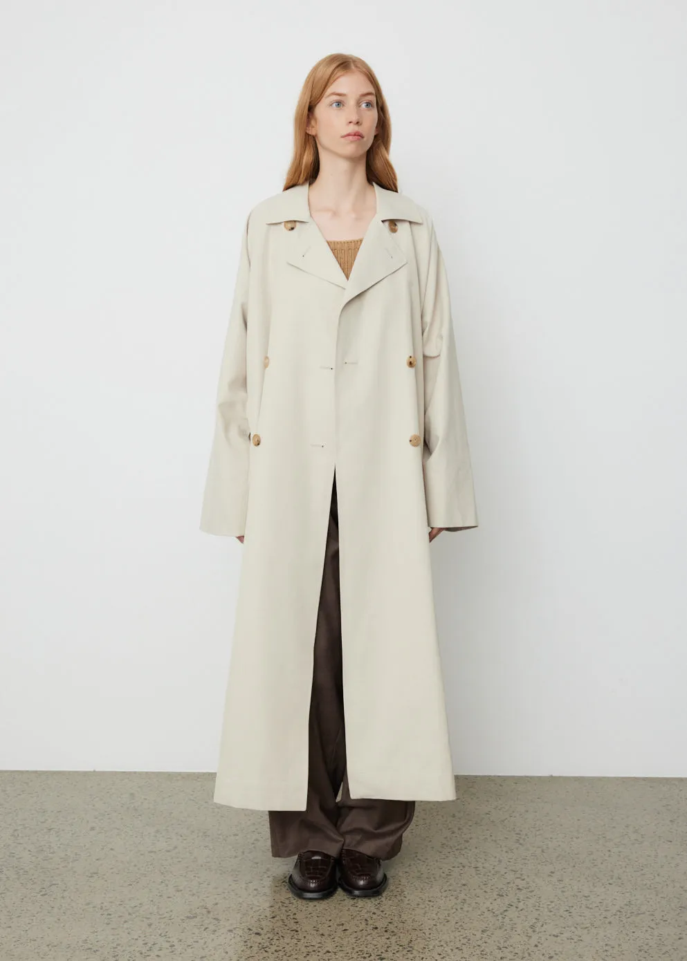 Raglan Sleeve Trench Coat