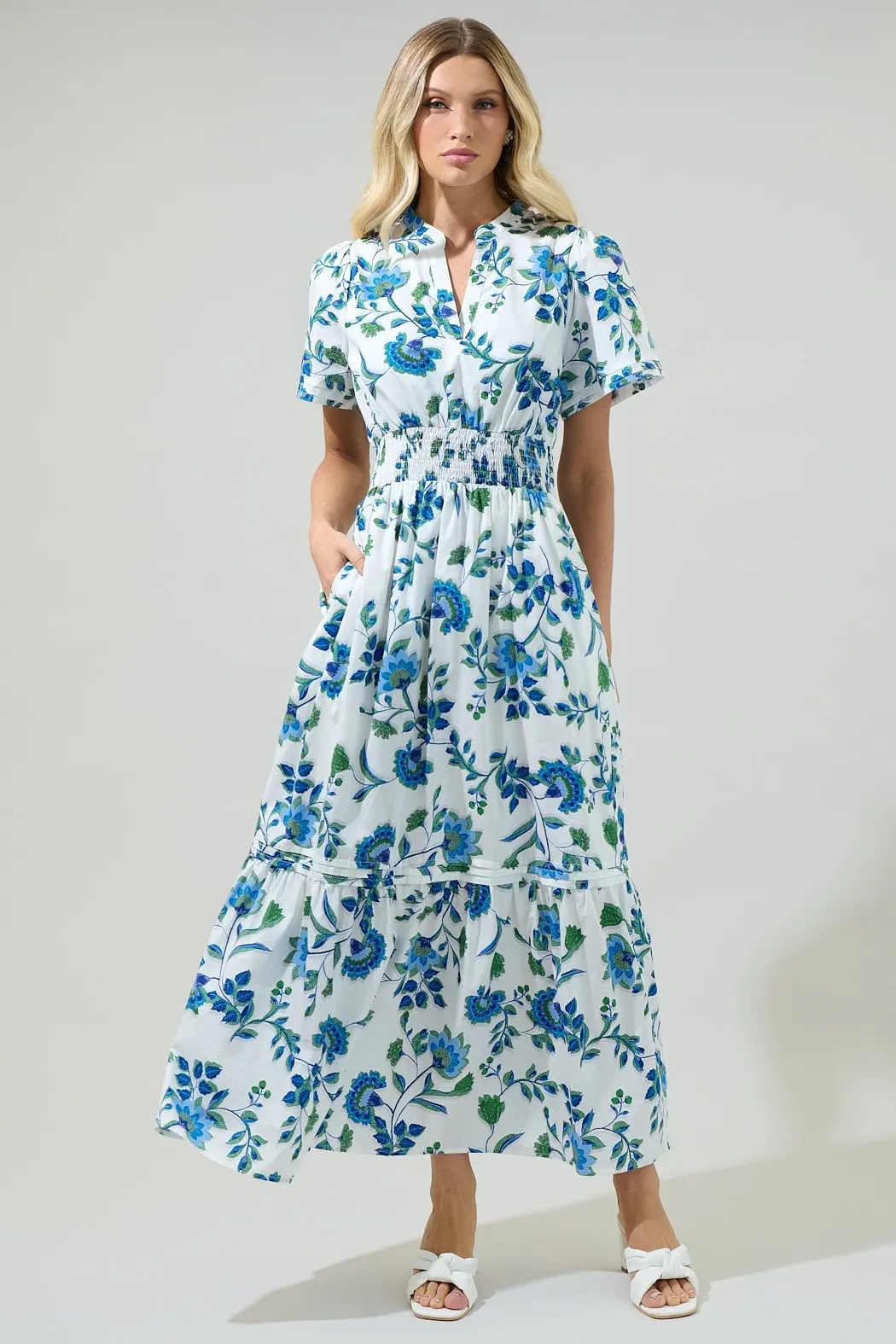 Samara Floral Poplin Maxi Dress