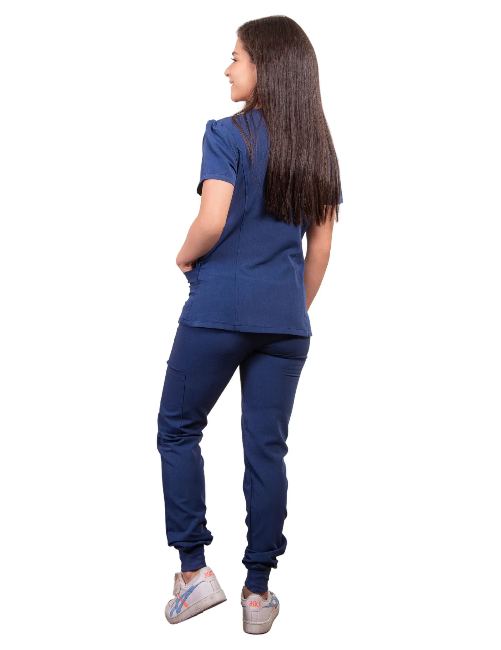 simply-scrubs Women's Hybrid Jogger Set - Estate Navy Blue