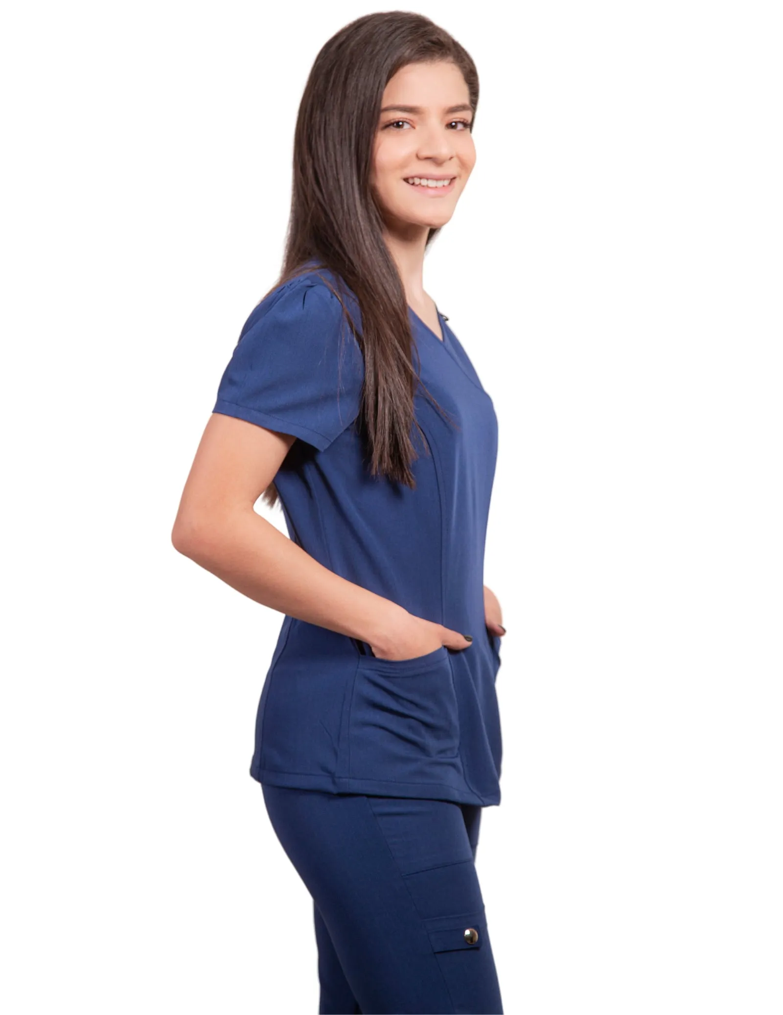 simply-scrubs Women's Hybrid Jogger Set - Estate Navy Blue