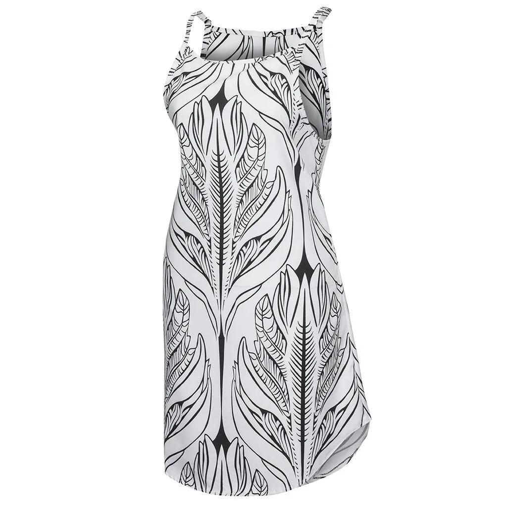 Summer Floral Short Dress Sleeveless Sundress
