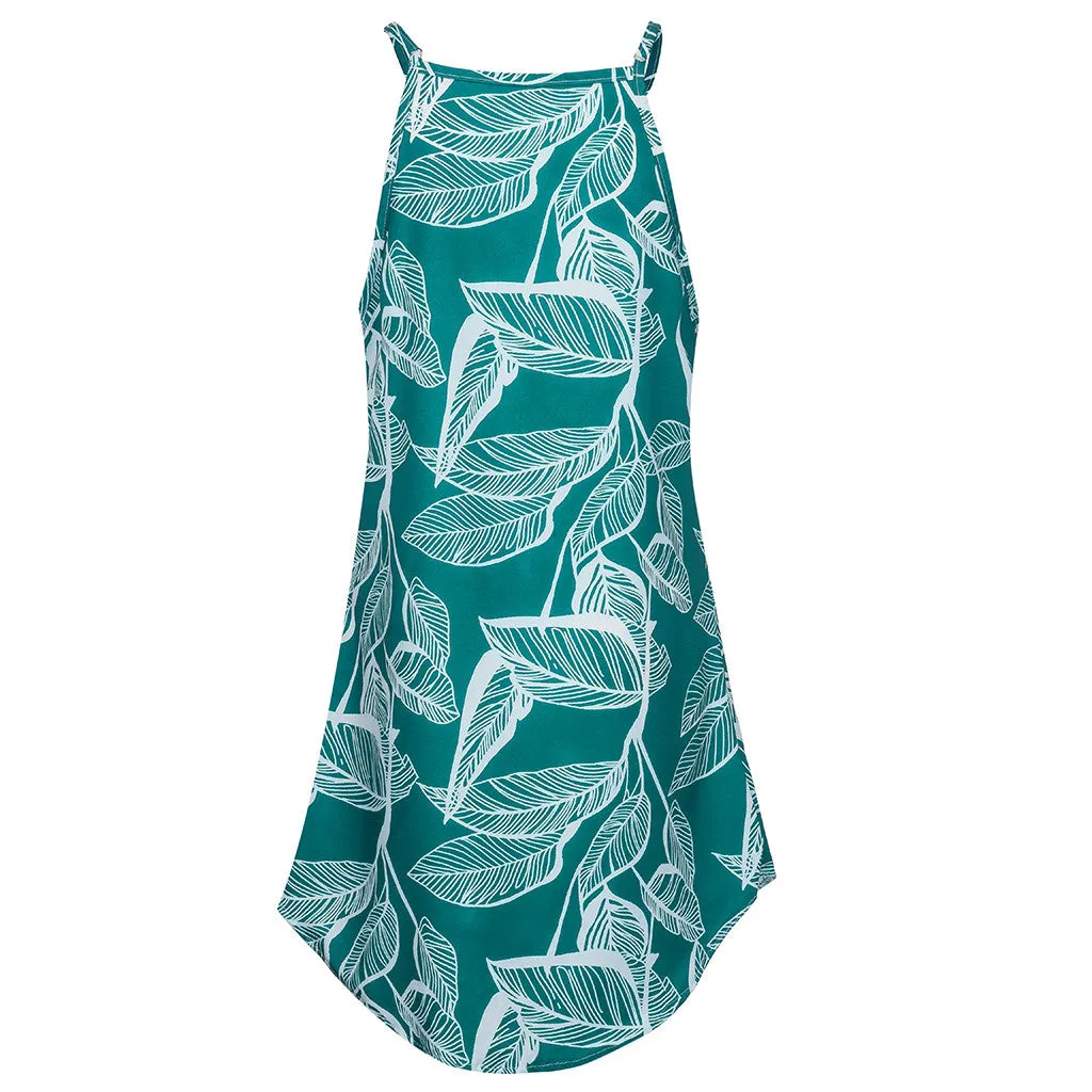 Summer Floral Short Dress Sleeveless Sundress
