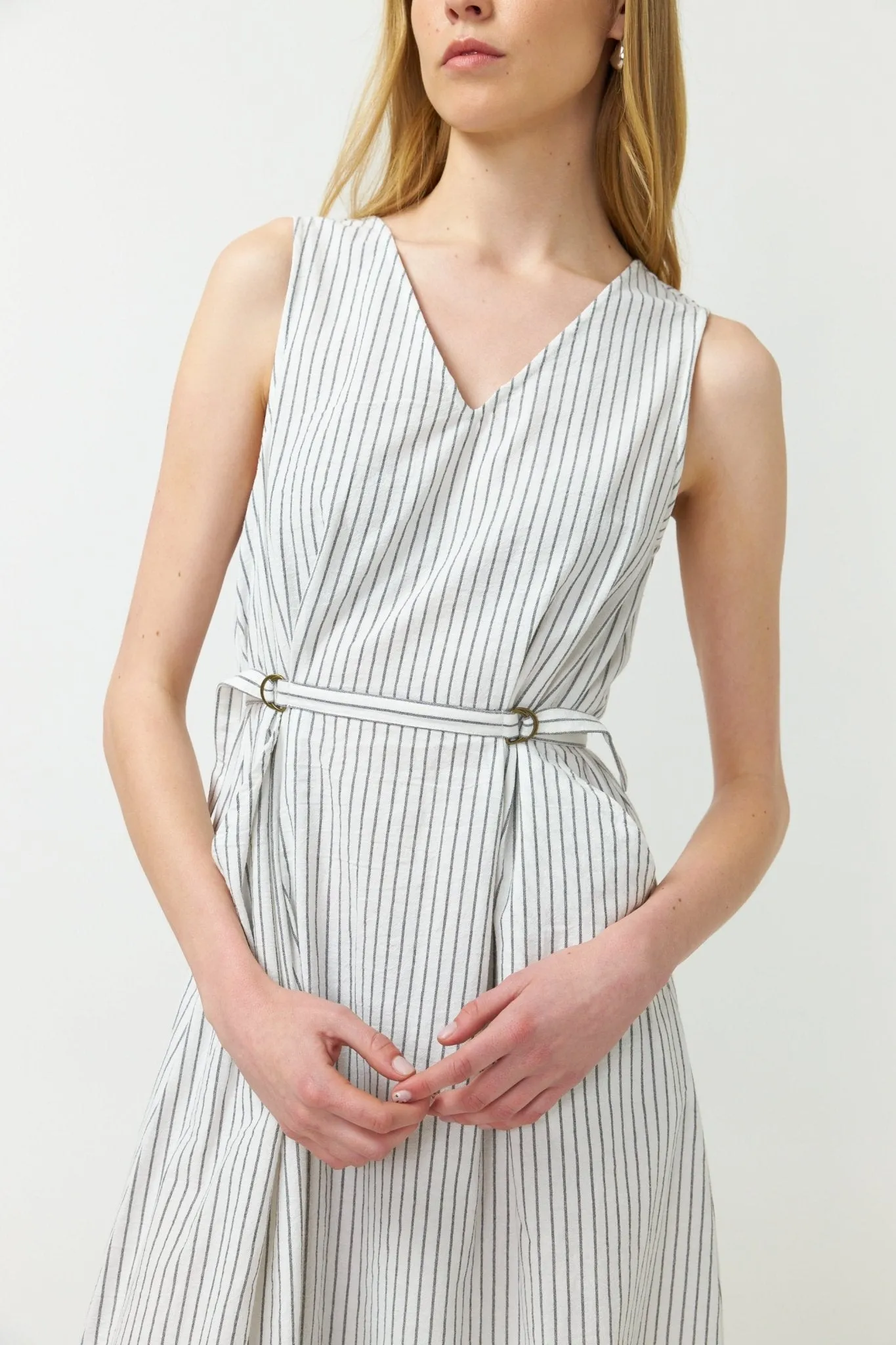 Summer Stripe Sundress | White