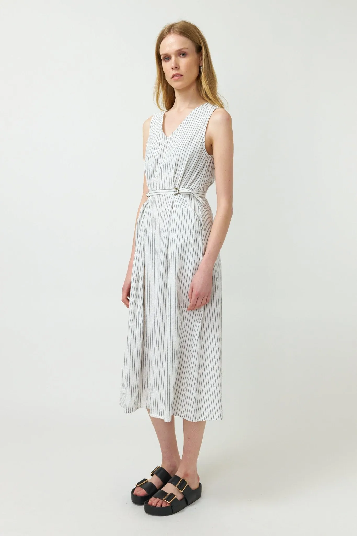 Summer Stripe Sundress | White