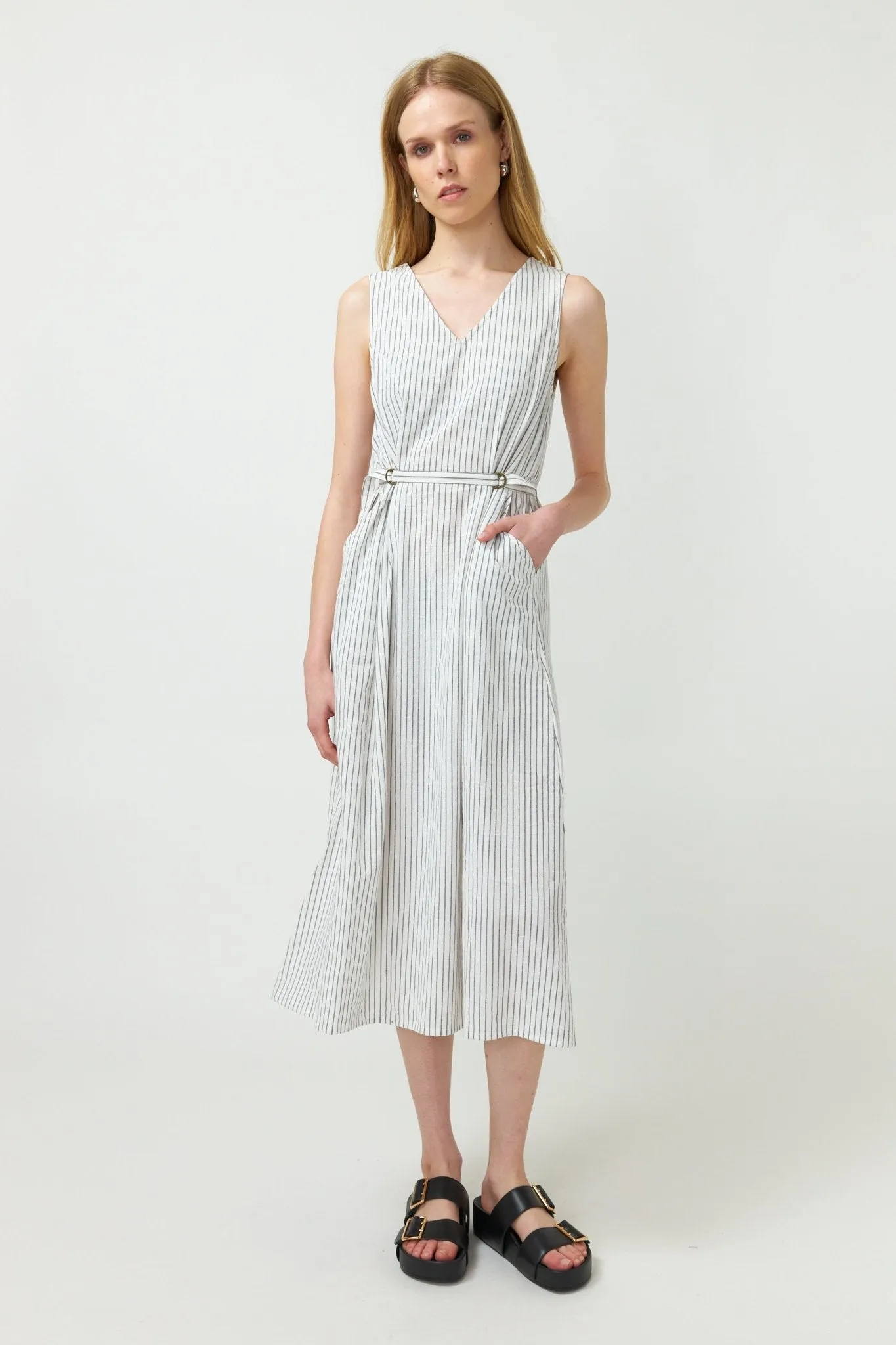 Summer Stripe Sundress | White