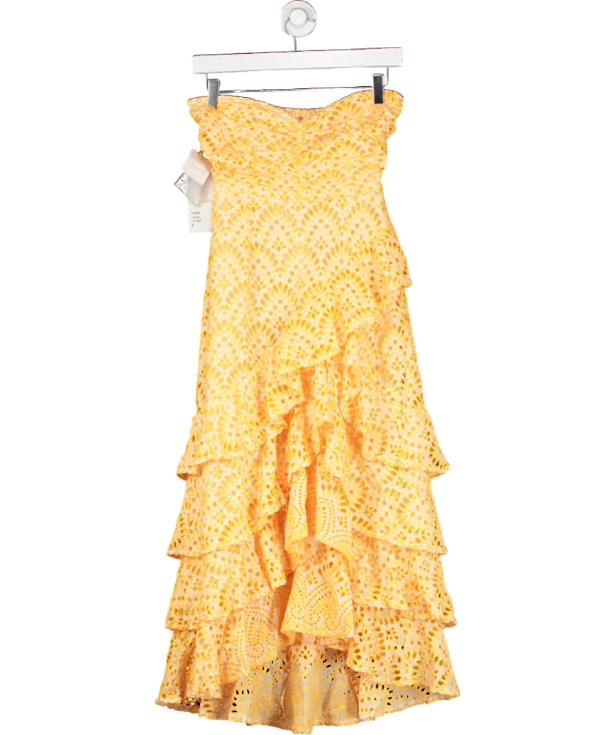 Sundress Yellow Flavie Eyelet Dress UK S