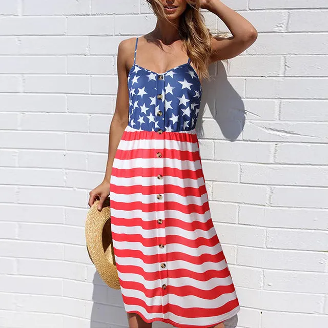 Sunflower Print Sexy Dress