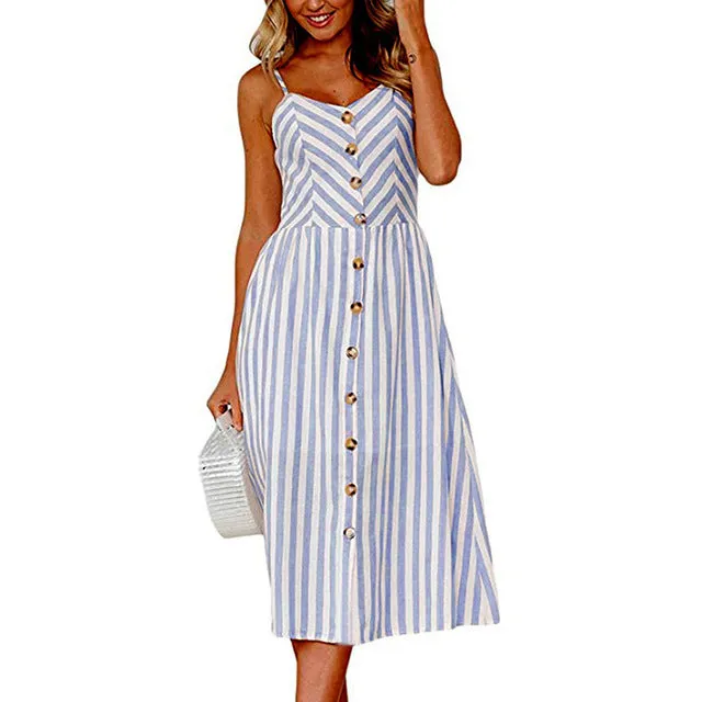 Sunflower Print Sexy Dress