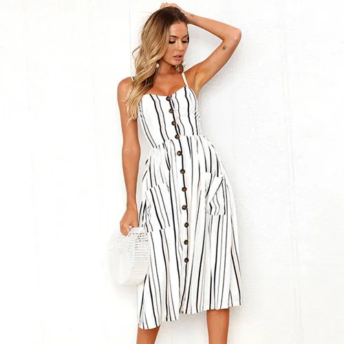 Sunflower Print Sexy Dress