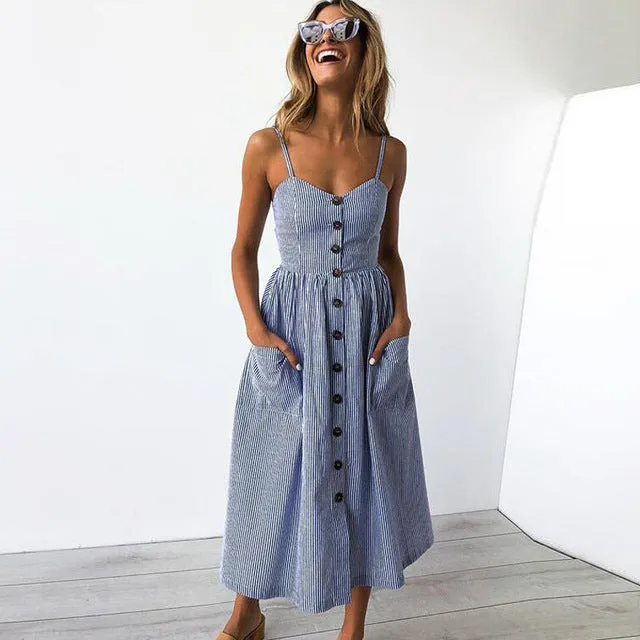 Sunflower Print Sexy Dress