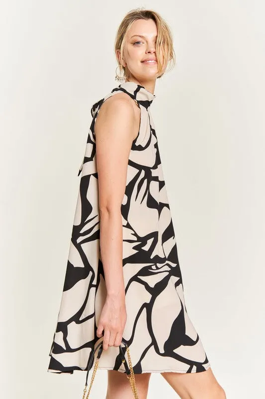 Unique Twist Halter Neck Sundress