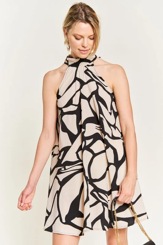 Unique Twist Halter Neck Sundress