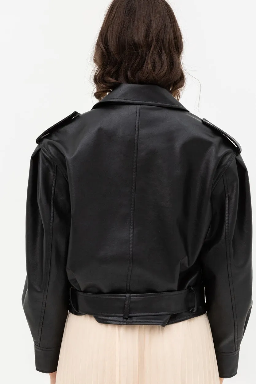 Vegan Leather Moto Jacket