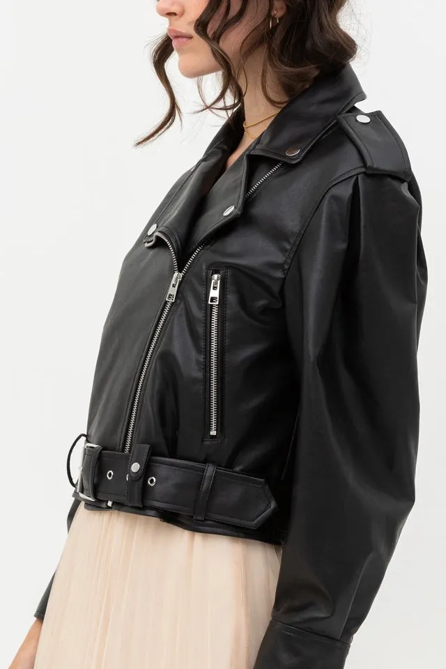 Vegan Leather Moto Jacket