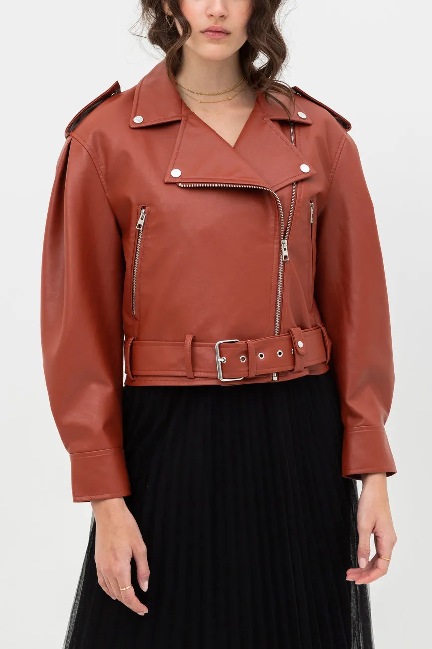 Vegan Leather Moto Jacket