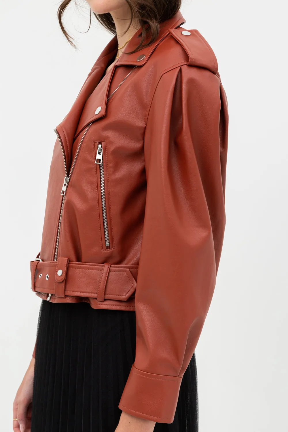 Vegan Leather Moto Jacket