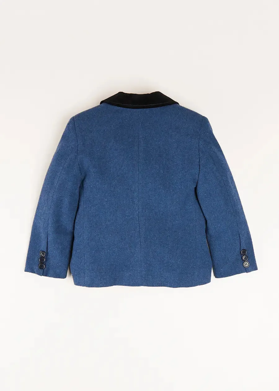 Velvet Collar Blazer in Blue (4-10yrs)